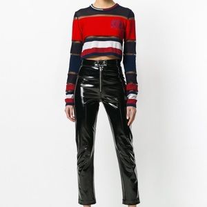 Tommy Hilfiger Collection Striped Cropped Jumper
